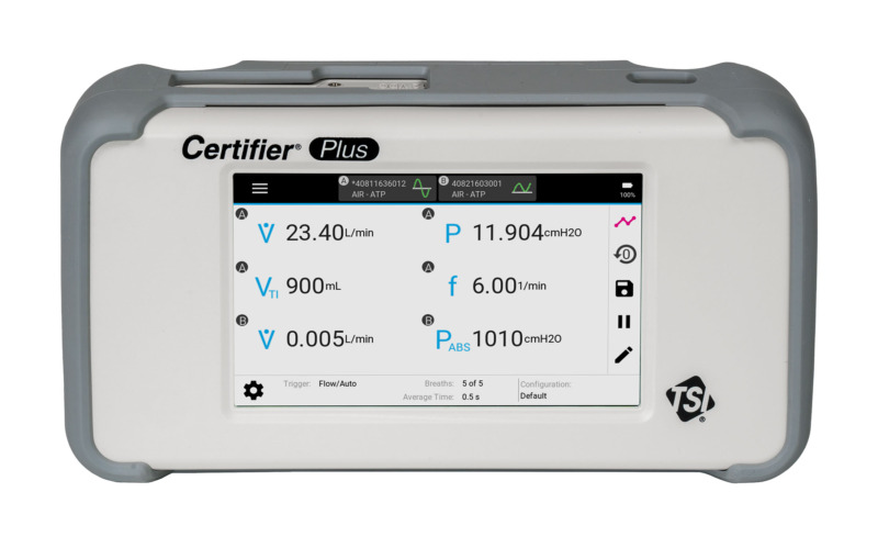 人工呼吸器テストシステム Certifier 　パラメータ画面