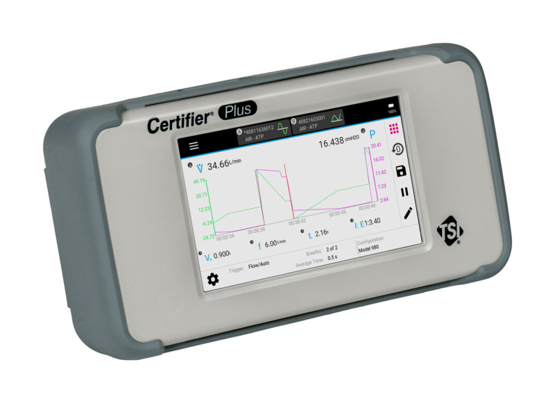 人工呼吸器テストシステム Certifier 　画面